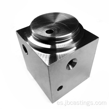Piezas de cilindro de bloque de válvula personalizadas de acero mecanizado CNC